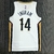 Camiseta comemorativa New Orleans Pelicans, 75 anos NBA, edição limitada, branco, colecionadores, fãs de basquete, presente perfeito, estilo e tradição, NBA Store, exclusivo, qualidade premium, conforto e estilo, homenagem aos Pelicans, celebre com a gent