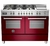 Fogão Bertazzoni Á Gás Professional 6 Queimadores 120cm 2 Fornos Elétricos Com Grill De Mesa Vinho PRO1206GMFEDVIT