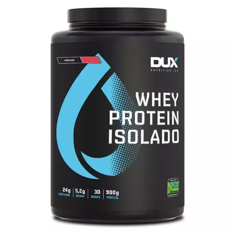 Whey Protein Isolado Morango Pote 900g-Dux