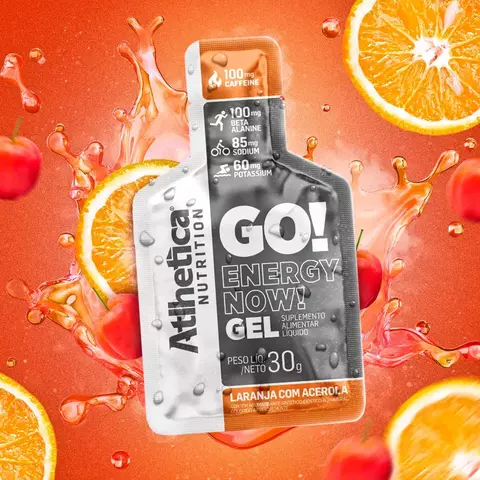 Go! Energy Now Gel Laranja com Acerola 10 Saches -Athletica
