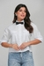 Camisa Feminina Cropped Manga 3/4 Borboleta Tricoline - comprar online