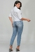 Camisa Feminina Cropped Manga 3/4 Borboleta Tricoline