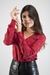 Blusa Feminina Manga Longa Decote V Viscose - loja online