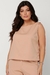 Blusa Feminina Regata Canoa Alfaiataria