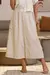 Saia Midi com Cinto Faixa Linho - comprar online