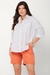 Camisa Feminina Manga Longa Oversized Tricoline