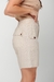 Bermuda Feminina com Lapelas Transversais Linho - comprar online