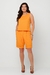 Blusa Feminina Cropped Regata Canoa Linho - loja online