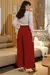 Camisa Feminina Manga Longa Bufante Punho Ajustado Tricoline