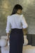 Blusa Gola V Manga 3/4 Crepe Duna - comprar online