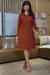 Vestido Chemise Curto Manga Longa Alfaiataria - comprar online