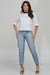 Imagem do Camisa Feminina Cropped Manga 3/4 Borboleta Tricoline