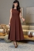 Vestido Midi Decote Redondo Alfaiataria - comprar online