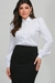 Camisa Feminina Manga Longa Bufante Especial Tricoline