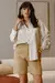 Camisa Feminina Manga Longa Oversized Tricoline