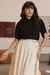 Imagem do Camisa Feminina Cropped Manga Curta Viscose Sarjada