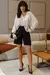 Camisa Feminina Manga Longa Oversized Linho na internet