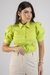 Camisa Feminina Manga Curta Bufante Tradicional Tricoline - loja online