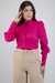 Camisa Feminina Manga Longa Bufante Punho Largo Tricoline