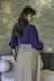 Blusa Feminina Gola Laço Manga Balão 3/4 Alfaiataria - loja online