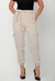 Calça Feminina Cargo Jogger com Cinto Linho