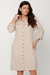 Vestido Chemise Curto Laço Viscose Sarjada