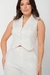 Colete Feminino Gola Blazer Alfaiataria