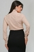 Camisa Feminina Manga Longa Gola Laço Crepe Duna na internet