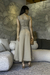 Vestido Vestido Midi Decote Quadrado Godê Alfaiataria - comprar online