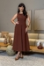 Vestido Midi Decote Redondo Alfaiataria