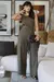 Macacão Feminino Decote Canoa Wide Leg Alfaiataria