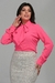 Camisa Feminina Manga Longa Gola Laço Crepe Duna