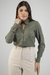 Camisa Feminina Manga Longa Gola Keyhole Viscose Sarjada - comprar online