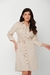 Vestido Chemise Curto Laço Viscose Sarjada - comprar online