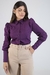 Camisa Feminina Manga Longa Bufante Punho Largo Tricoline