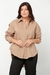 Camisa Feminina Manga Longa Oversized Tricoline