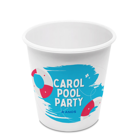 Kit Com 5 Baldinhos Pra Pipoca Pool Party 8