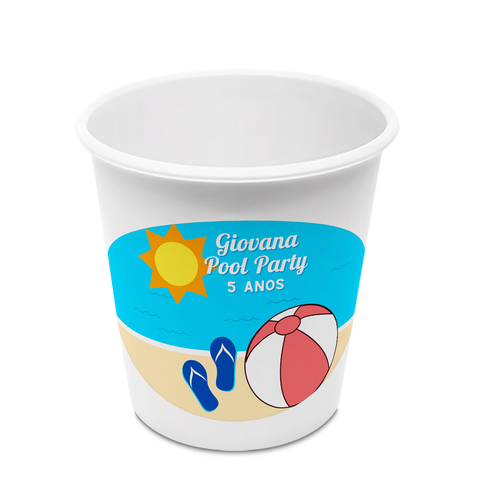 Kit Com 5 Baldinhos Pra Pipoca Pool Party 9