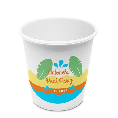 Kit Com 5 Baldinhos Pra Pipoca Pool Party A