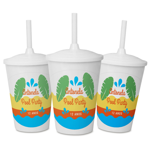 Kit Com 5 Copos Pool Party 3