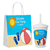 5 Kits Com Sacola Kraft E Copo Pool Party X