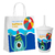 5 Kits Com Sacola Kraft E Copo Pool Party K