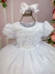 Vestido Menina Bonita Branco Borboletas Peito Tule (VESTMNNBNTBRNCBBPTTL) - Mundo da Bina | Mãe e Filhos