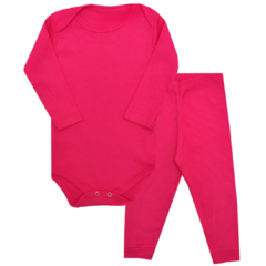 Conjunto Body Longo e Calça Canelada Unissex Monocromático - Cucundê Kids