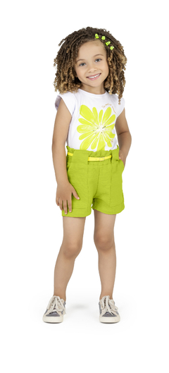 Conjunto Flower Verde Lima Com Cinto - comprar online