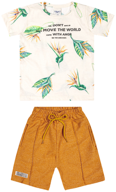 Conjunto Tropical Meia Malha Short Moletinho - comprar online