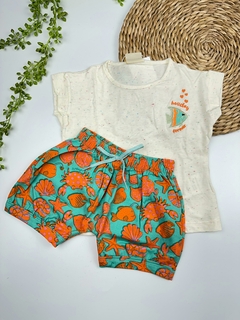 Conjunto Fundo Do Mar Malha Botonê e Cotton - comprar online