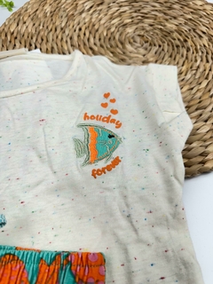 Conjunto Fundo Do Mar Malha Botonê e Cotton - Cucundê Kids