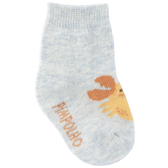 Kit 3 Meias Coloridas 00-15 Infantil Masculina Pimpolho - Cucundê Kids