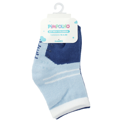 Kit 3 Meias Coloridas 16-20 Infantil Masculina Pimpolho na internet